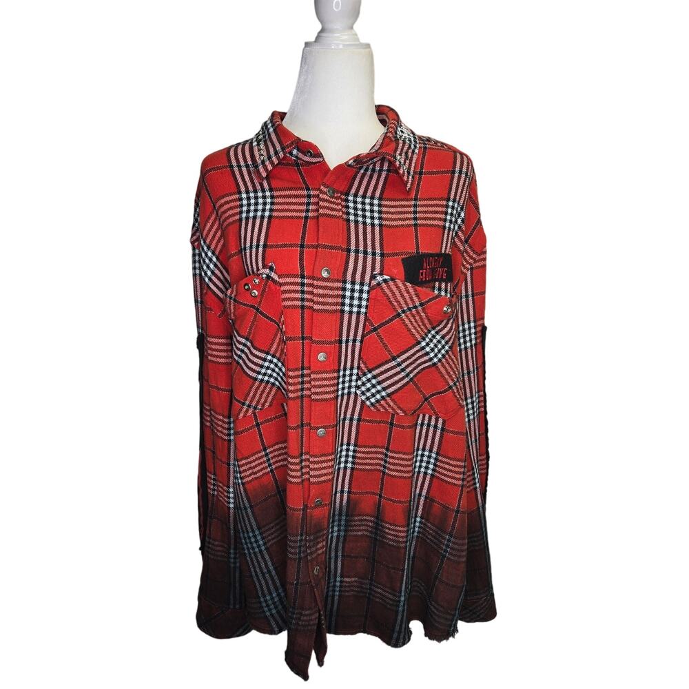 Diesel Get lost Goth Patch work Oversized flannel XXL